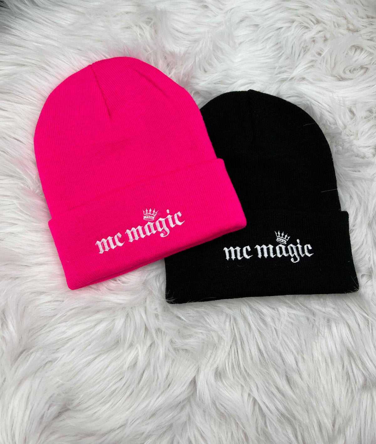Hot Pink or Black Beanie by MC Magic