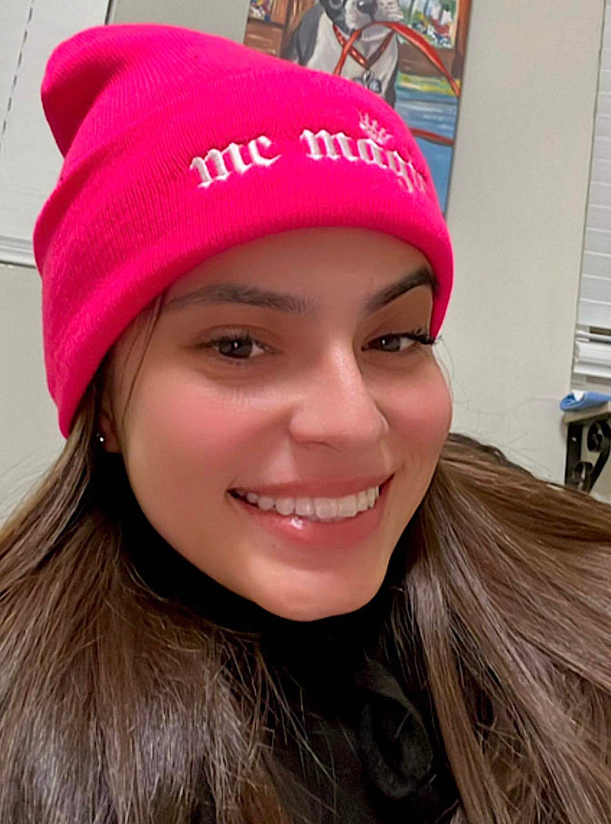 Hot Pink or Black Beanie by MC Magic